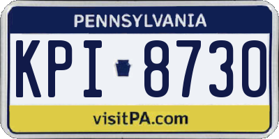 PA license plate KPI8730