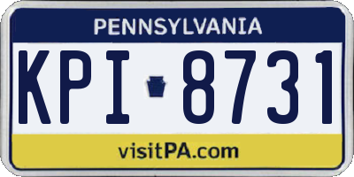 PA license plate KPI8731