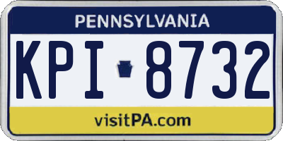 PA license plate KPI8732