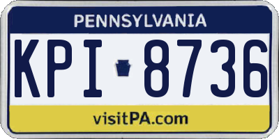PA license plate KPI8736