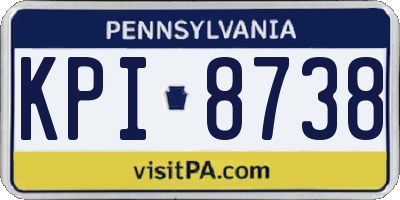 PA license plate KPI8738