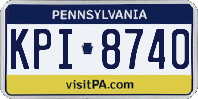 PA license plate KPI8740