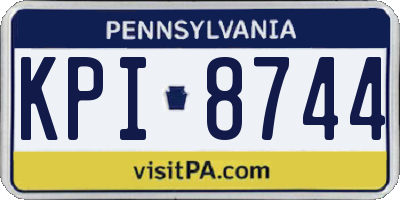 PA license plate KPI8744
