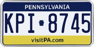 PA license plate KPI8745