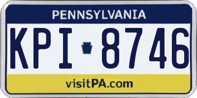 PA license plate KPI8746