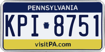 PA license plate KPI8751