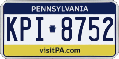 PA license plate KPI8752