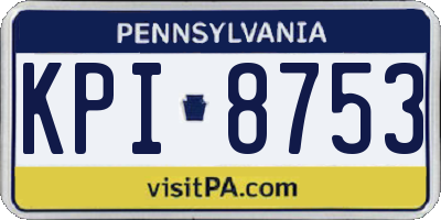 PA license plate KPI8753