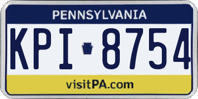 PA license plate KPI8754