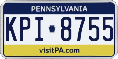 PA license plate KPI8755