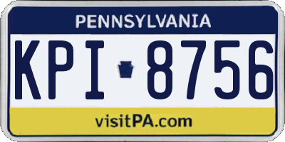PA license plate KPI8756