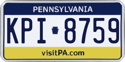 PA license plate KPI8759