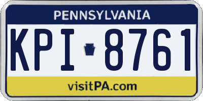 PA license plate KPI8761