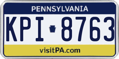 PA license plate KPI8763