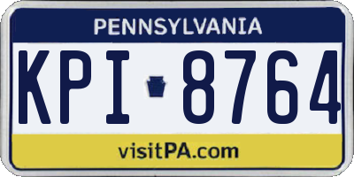 PA license plate KPI8764