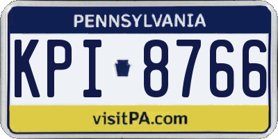 PA license plate KPI8766