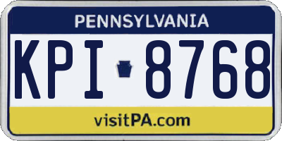 PA license plate KPI8768