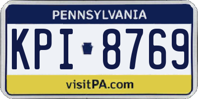 PA license plate KPI8769