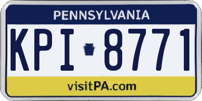 PA license plate KPI8771