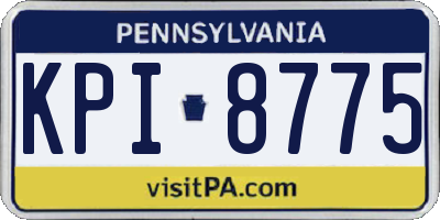 PA license plate KPI8775