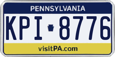 PA license plate KPI8776