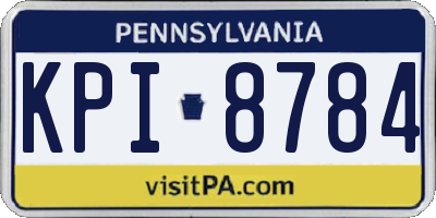PA license plate KPI8784