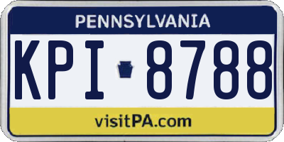 PA license plate KPI8788