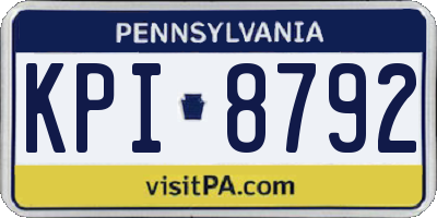 PA license plate KPI8792