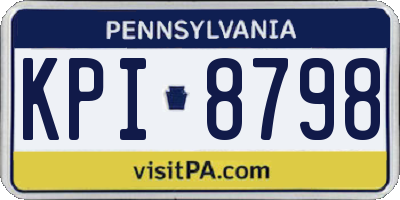 PA license plate KPI8798