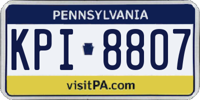 PA license plate KPI8807