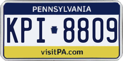 PA license plate KPI8809