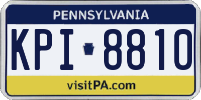 PA license plate KPI8810