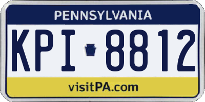 PA license plate KPI8812