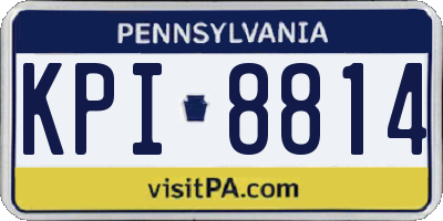 PA license plate KPI8814