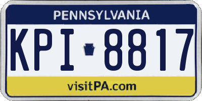PA license plate KPI8817