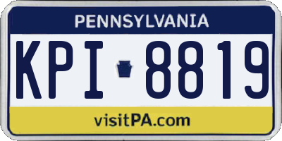 PA license plate KPI8819