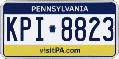 PA license plate KPI8823