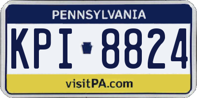 PA license plate KPI8824
