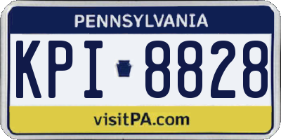 PA license plate KPI8828