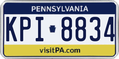 PA license plate KPI8834