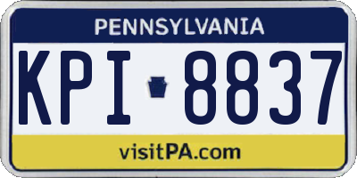 PA license plate KPI8837