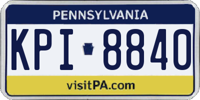 PA license plate KPI8840