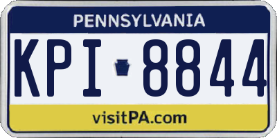 PA license plate KPI8844