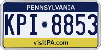 PA license plate KPI8853