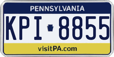 PA license plate KPI8855
