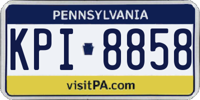 PA license plate KPI8858