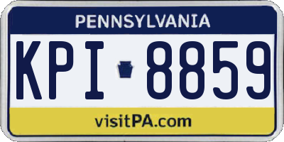 PA license plate KPI8859