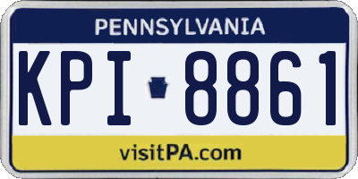 PA license plate KPI8861