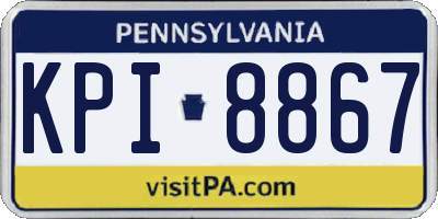 PA license plate KPI8867