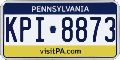 PA license plate KPI8873